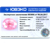 Pezzottaite (Пеццоттаит) 0,8 карат Не указан