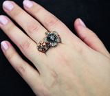 Серебряное кольцо с голубым сапфиром Серебро 925
