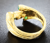 Золотое кольцо с изумрудами 1,12 карат Золото