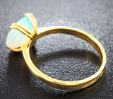 Золотое кольцо с ограненным эфиопским опалом 1,45 карат Золото
