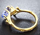Золотое кольцо с танзанитом 1,77 карат и бриллиантами Золото