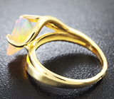 Золотое кольцо с ограненным эфиопским опалом 2,15 карат Золото