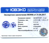 Benitoite (Бенитоит) пара/0,12 карат  Не указан