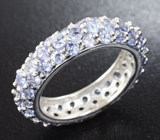 Замечательное серебряное кольцо с танзанитами Серебро 925