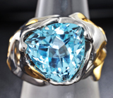 Серебряное кольцо с голубым топазом Серебро 925