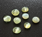 Набор из 8 хризобериллов с эффектом «кошачьего глаза» 2,82 карат 