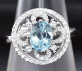 Серебряный комплект с голубыми топазами Серебро 925