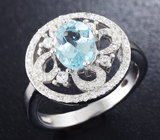 Серебряный комплект с голубыми топазами Серебро 925