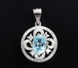 Серебряный комплект с голубыми топазами Серебро 925