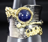Серебряное кольцо с синим сапфиром 4,89 карат Серебро 925