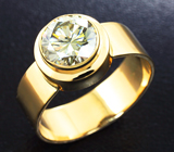 Золотое кольцо с муассанитом 1,39 карат Золото