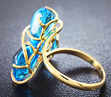 Золотое кольцо с голубыми топазами 12,35 карат Золото
