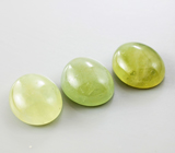 Набор из 3 желто-зеленых берилов 13,42 карат 