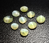 Набор из 9 хризобериллов с эффектом кошачьего глаза 2,55 карат 