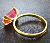 Золотое кольцо с арбузным турмалином 2,26 карат Золото