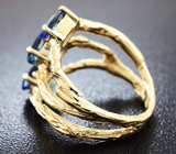 Золотое кольцо с танзанитами 3,56 карат Золото
