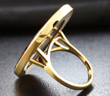 Золотое кольцо с контрастным петерситом топового качества 19,35 карат! Золото