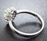 Прелестное серебряное кольцо с кристалическим эфиопским опалом Серебро 925