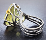 Серебряное кольцо с лимонным цитрином Серебро 925