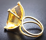 Золотое кольцо с крупным цитрином 26,15 карат Золото