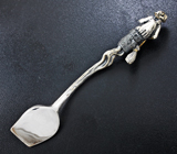 Коллекция «Избушка на курьих ножках». Лопаточка для соли «Баба-Яга» Серебро 925