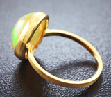 Золотое кольцо с кристаллическим эфиопским опалом 3,31 карат Золото