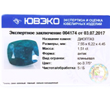 Dioptase (Диоптаз) 1,51 карат 