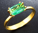 Золотое кольцо с великолепным «неоновым» турмалином 1,03 карат Золото