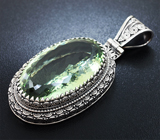 Серебряный кулон с зеленым аметистом Серебро 925