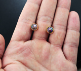 Золотые пусеты с австралийскими болдер опалами 3,98 карат Золото