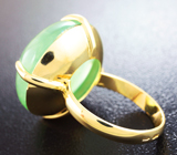 Золотое кольцо с крупным яблочным пренитом 29,74 карат Золото
