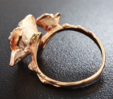 Золотое кольцо с танзанитом 1,83 карат и бриллиантом  Золото