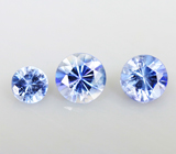 Benitoite (Бенитоит) набор 3 штуки/0,2 карат