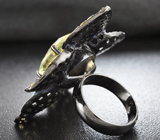 Великолепное крупное серебряное кольцо с цитрином и желтыми сапфирами Серебро 925