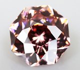 Кольцо c цирконом падпараджа топовой огранки