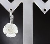 Серьги с резным гошенитом