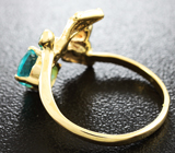 Золотое кольцо c «неоновым» апатитом 1,32 карат Золото