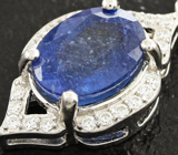 Изящные серебряные серьги с насыщенно-синими сапфирами Серебро 925