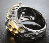 Серебряное кольцо с пренитом Серебро 925