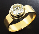 Золотое кольцо с муассанитом 1,08 карат Золото