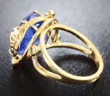Золотое кольцо с крупным танзанитом 9,18 карат Золото