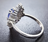 Превосходное серебряное кольцо с кианитом и танзанитами Серебро 925
