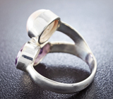 Серебряное кольцо с аметистами и жемчужиной Серебро 925