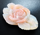 Камея-подвеска «Роза» из цельного халцедона 21,7 грамм 