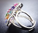 Шикарное серебряное кольцо с самоцветами Серебро 925