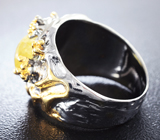 Серебряное кольцо с гелиодором и изумрудами Серебро 925