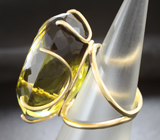 Золотое кольцо с крупным лемотрином 58,7 карат Золото