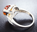 Чудесное серебряное кольцо с золотистым цитрином Серебро 925