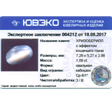 Хризоберилл (Chrysoberyl) 1,08 карат Не указан