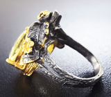 Серебряное кольцо с цитрином, изумрудом и гранатом Серебро 925